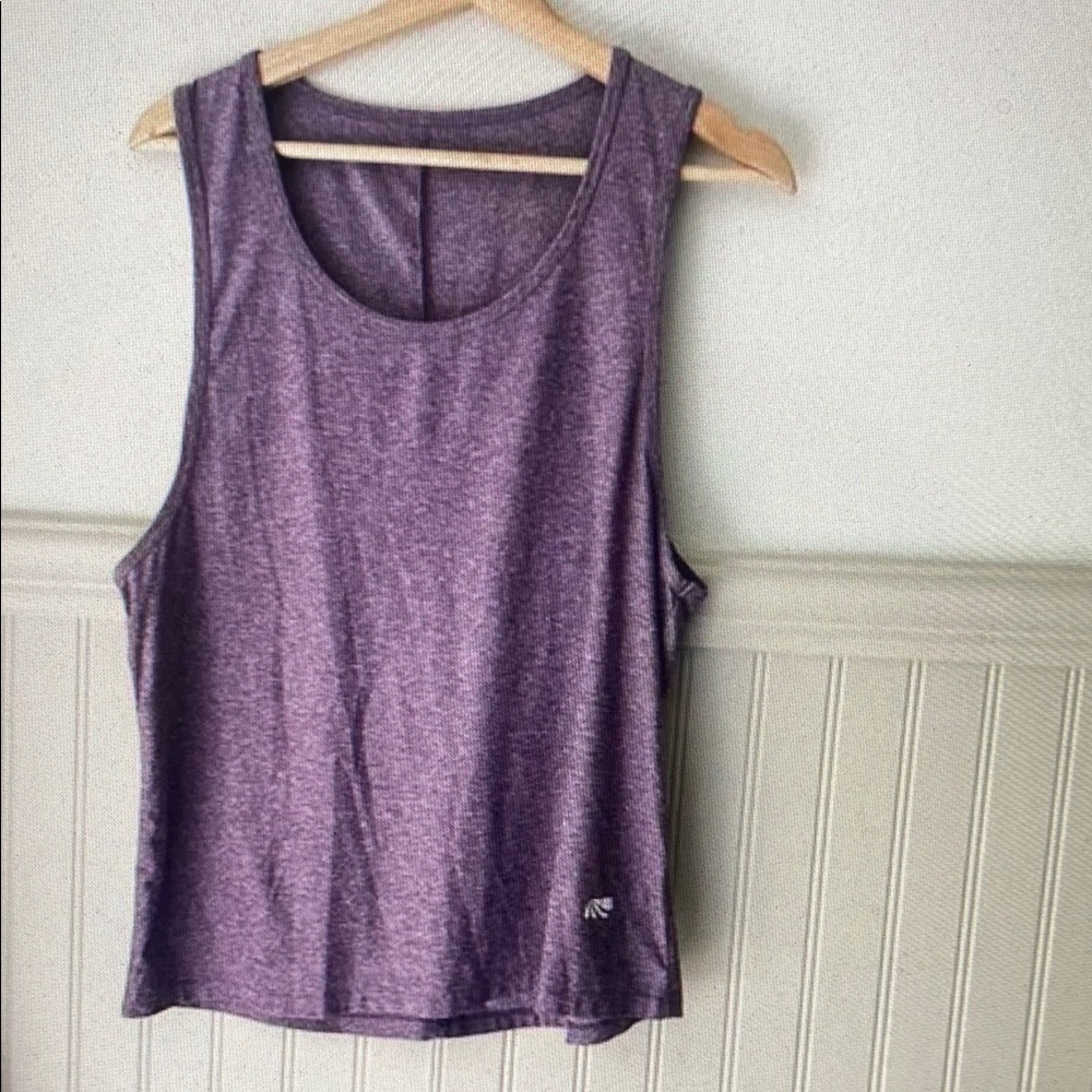 Marika Heathered Plum Performance Scoop Tank